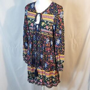 R. Vivimos Floral Boho Mini Dress